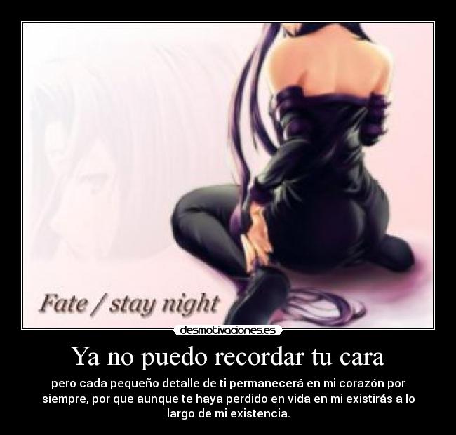 Ya no puedo recordar tu cara - 