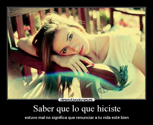 Saber que lo que hiciste - 