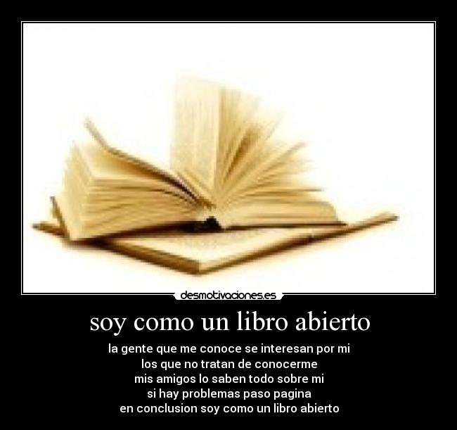 carteles soy como libro abierto desmotivaciones