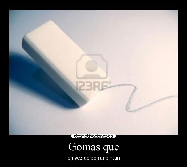 Gomas que - en vez de borrar pintan