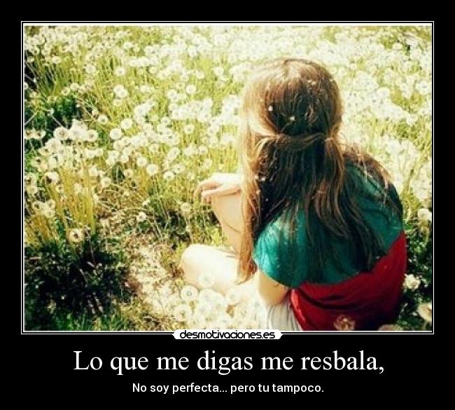 Lo que me digas me resbala, - 