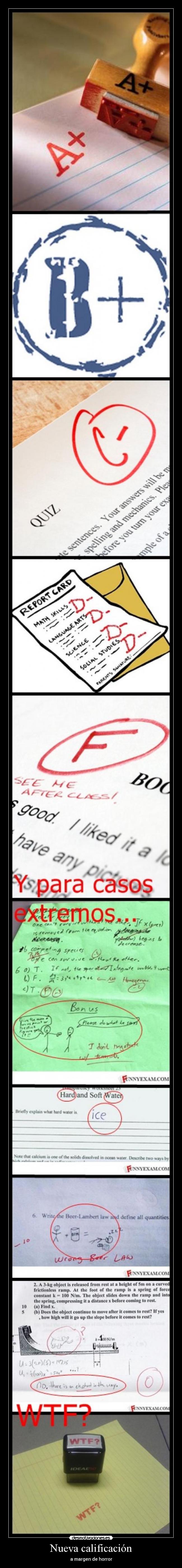 Nueva calificación - a margen de horror