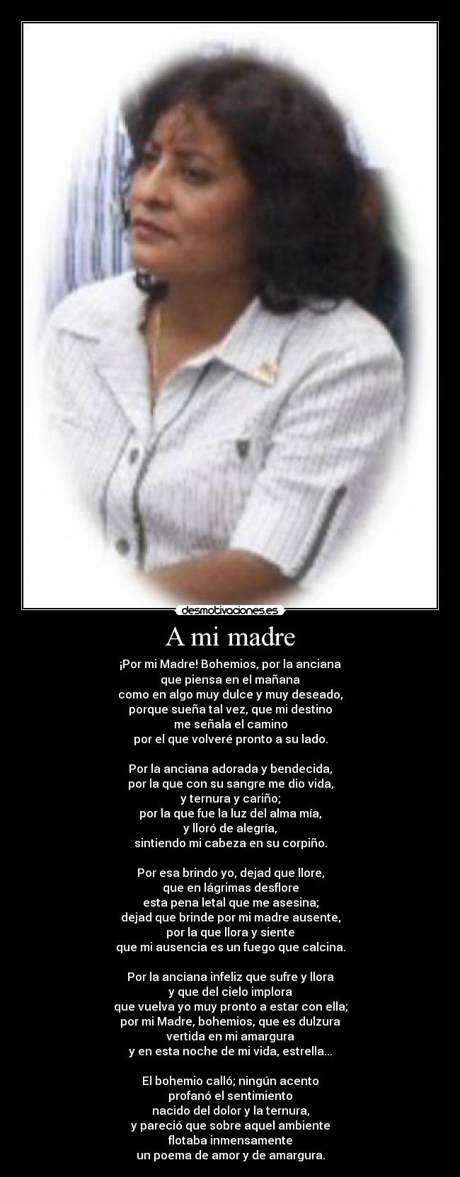 A mi madre -