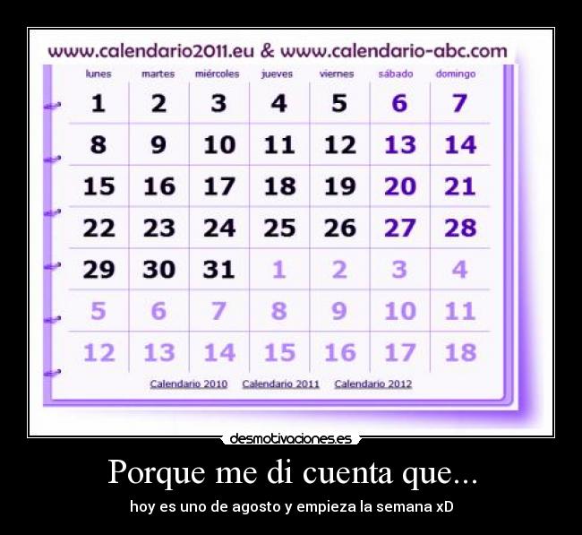 Porque me di cuenta que... - 