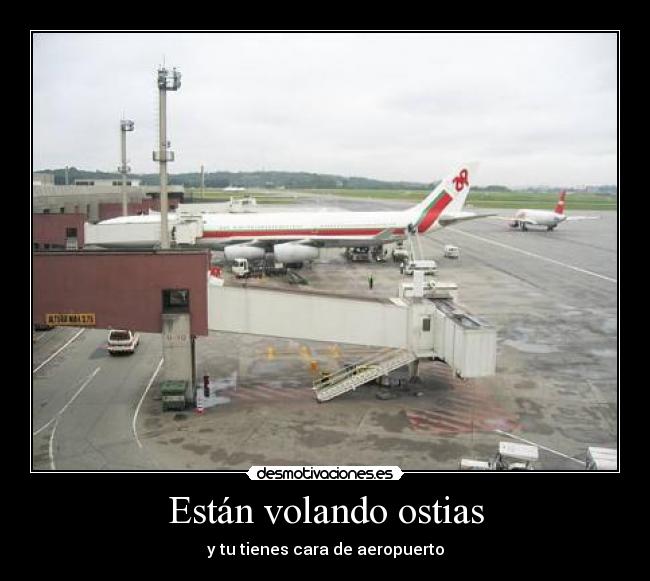 Están volando ostias - y tu tienes cara de aeropuerto