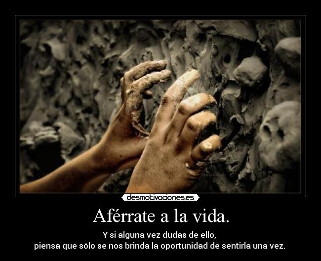 Aférrate a la vida. - 