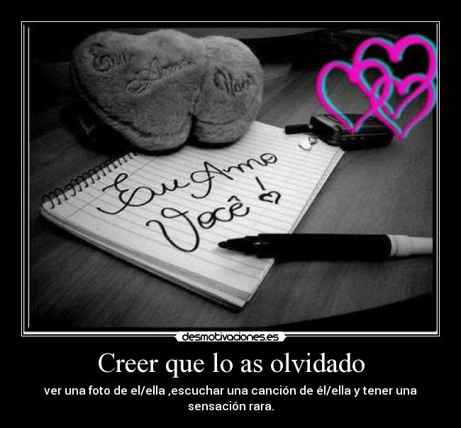 Creer que lo as olvidado - 