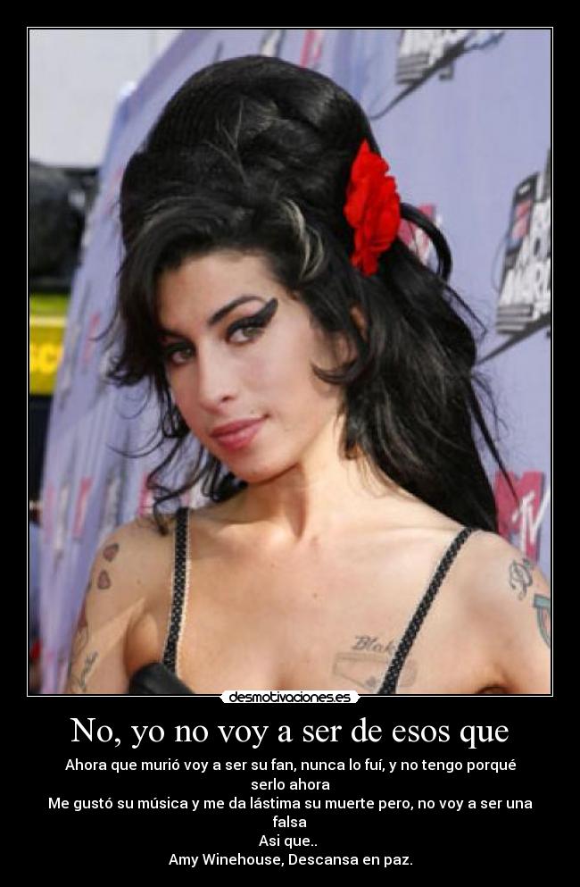 No, yo no voy a ser de esos que - 