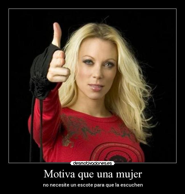 carteles mujer angela gossow arch enemy desmotivaciones