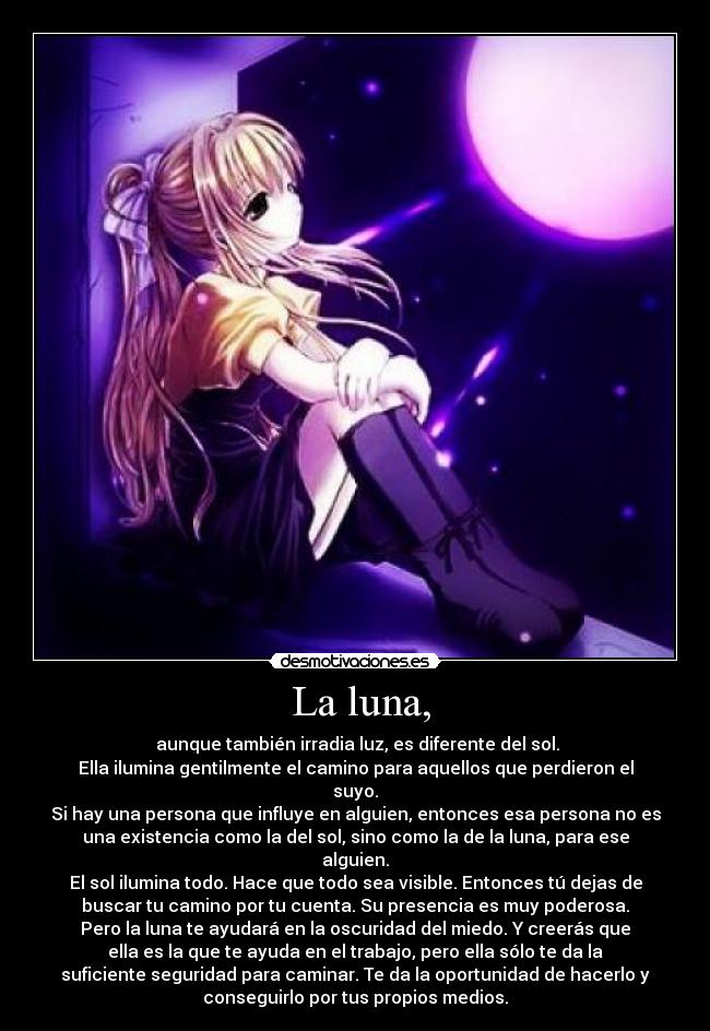 La luna, -
