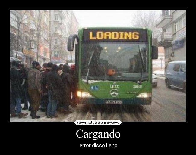 Cargando - error disco lleno
