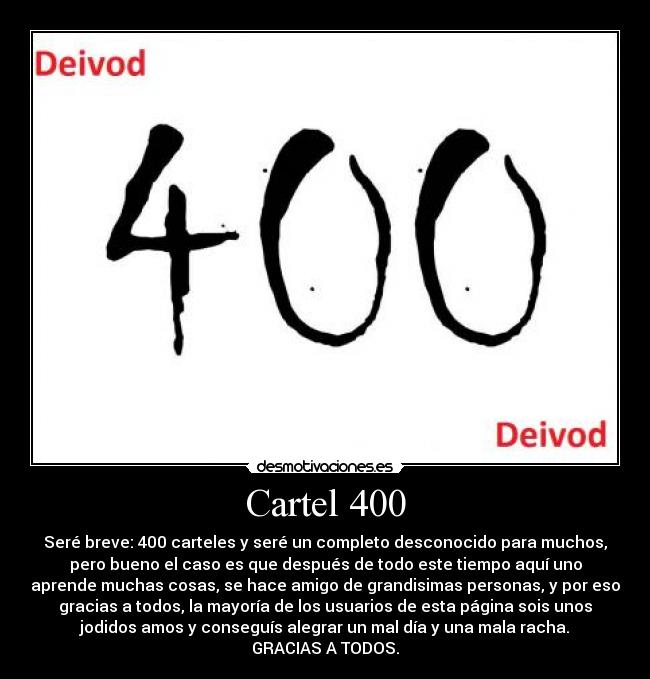 Cartel 400 -