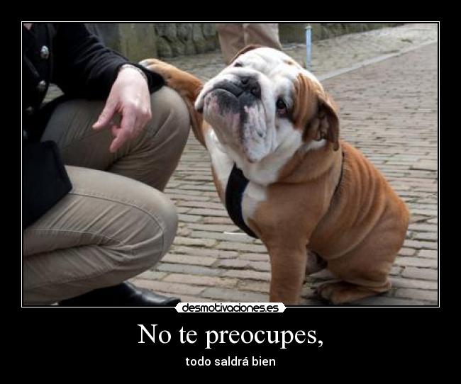 No te preocupes, -
