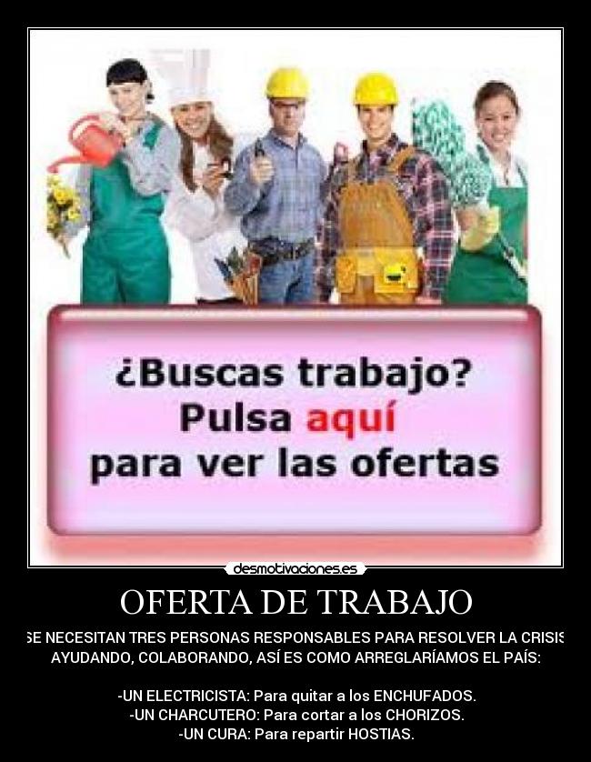 OFERTA DE TRABAJO -