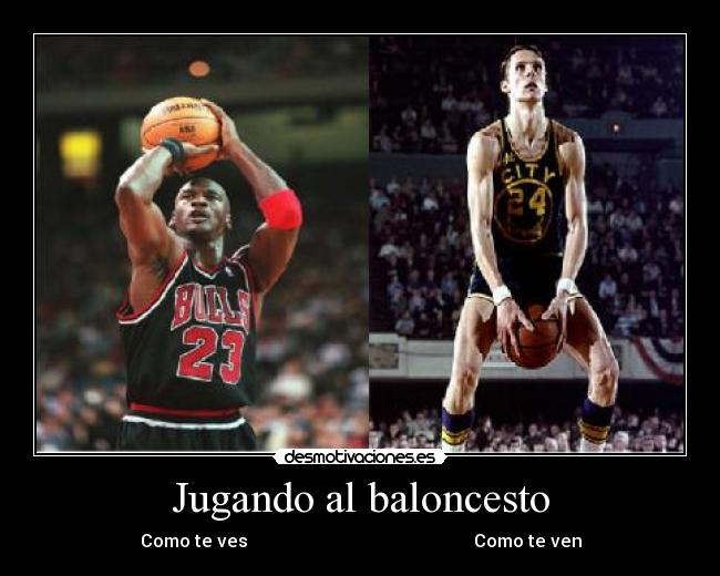 Jugando al baloncesto -