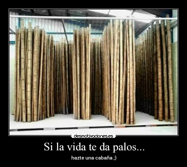 Si la vida te da palos... - hazte una cabaña ;)
