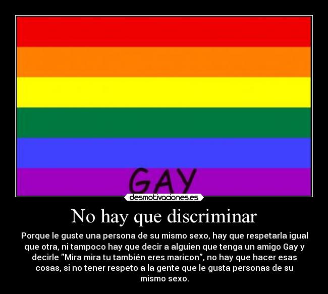 No hay que discriminar - 