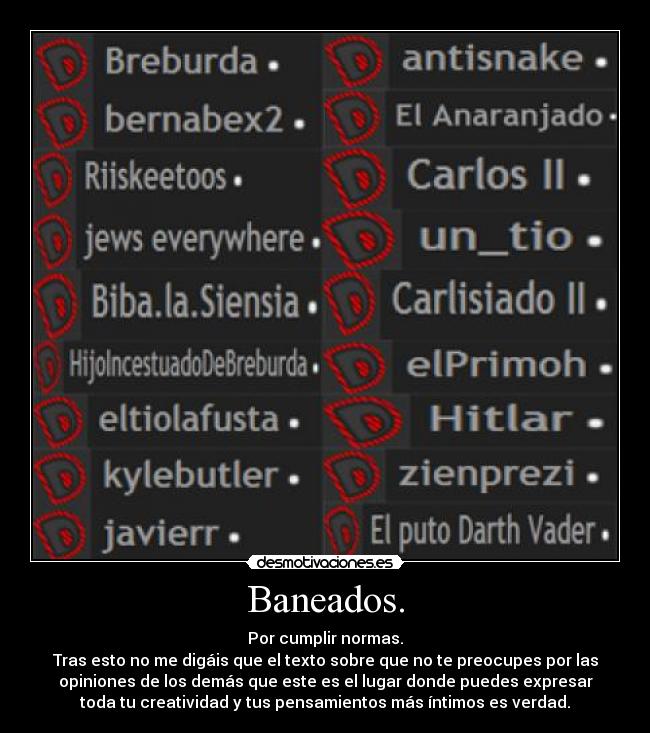 Baneados. -