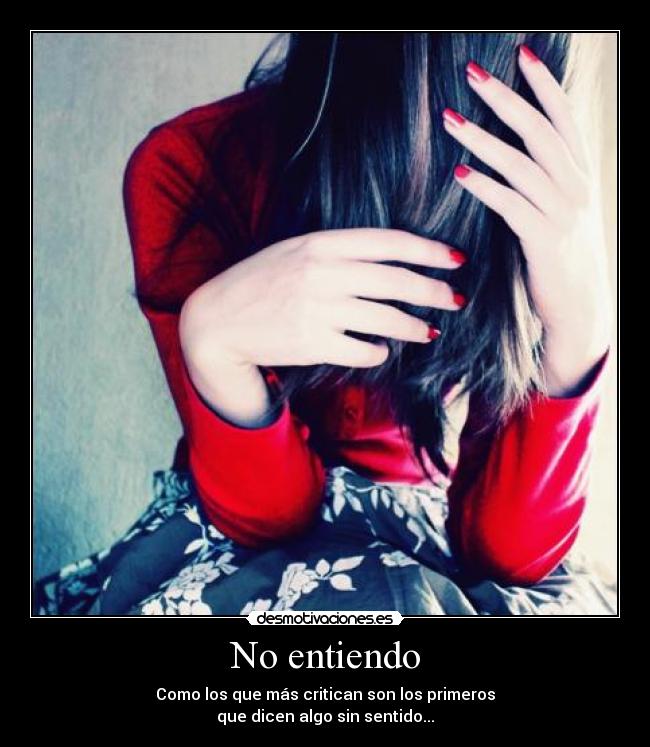 No entiendo - 