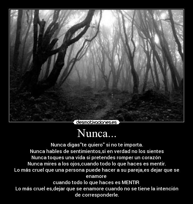 Nunca... -