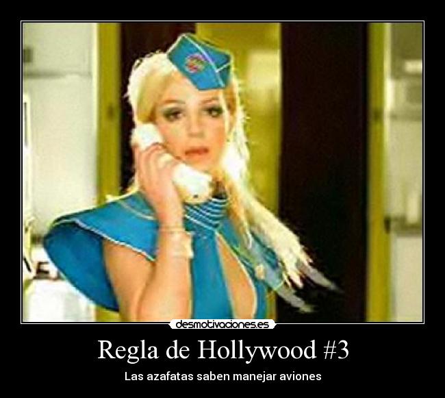 carteles azafatas regla hollywood manejar aviones desmotivaciones