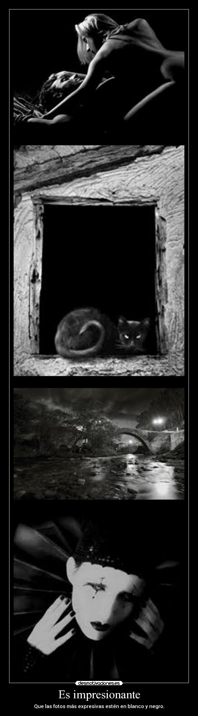 Es impresionante - Que las fotos más expresivas estén en blanco y negro.