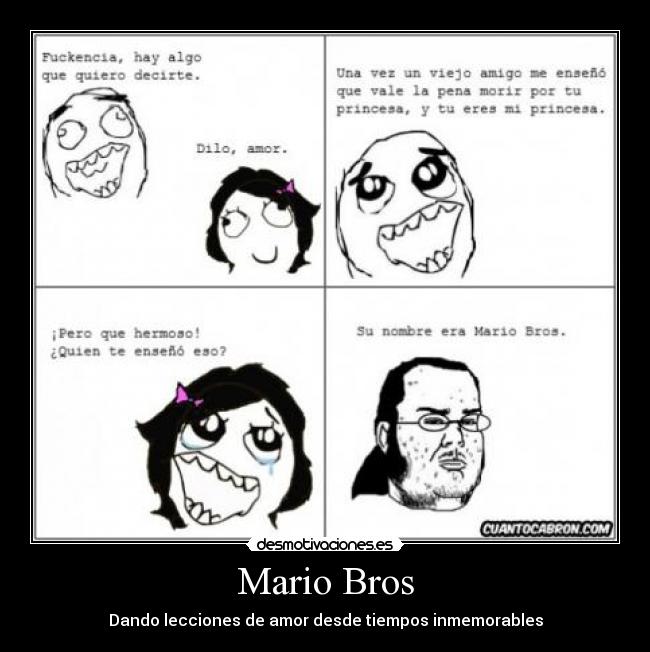 Mario Bros - Dando lecciones de amor desde tiempos inmemorables
