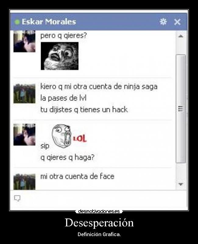 Desesperación - Definición Grafica.