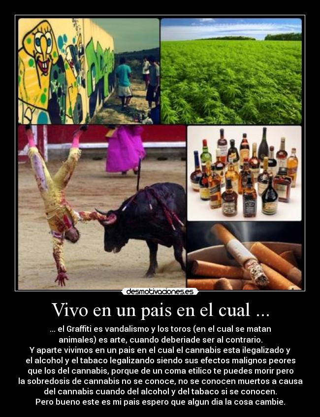 Vivo en un pais en el cual ... -