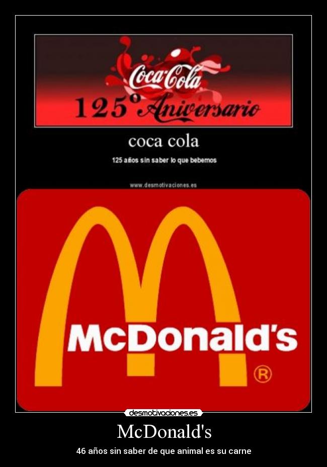 McDonalds - 46 años sin saber de que animal es su carne