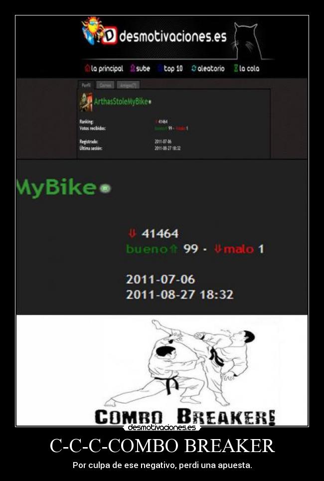 C-C-C-COMBO BREAKER - Por culpa de ese negativo, perdi una apuesta.
