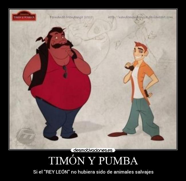 TIMÓN Y PUMBA - Si el REY LEÓN no hubiera sido de animales salvajes