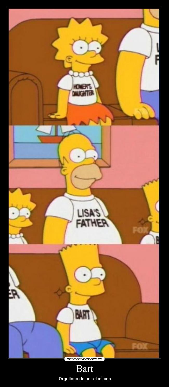 Bart - Orgulloso de ser el mismo