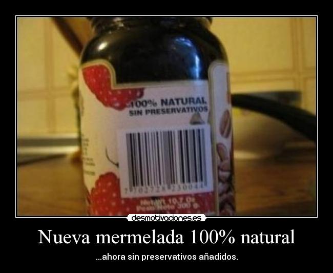 Nueva mermelada 100% natural -