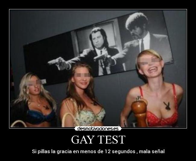 GAY TEST - Si pillas la gracia en menos de 12 segundos , mala señal