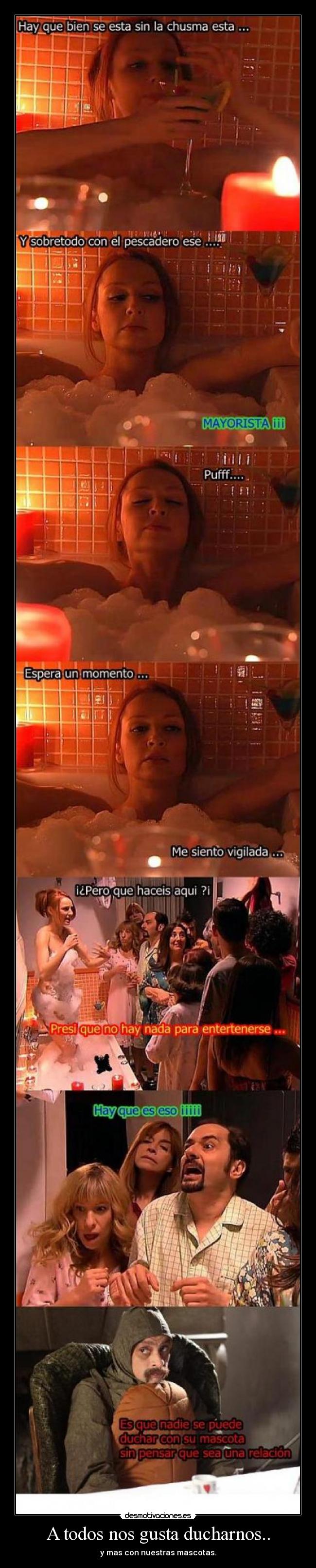 A todos nos gusta ducharnos.. - y mas con nuestras mascotas.