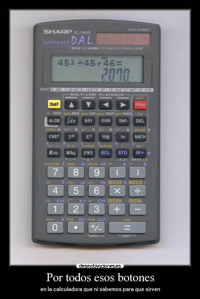 carteles calculadora botones confuse walk_t principal amor desmotivaciones
