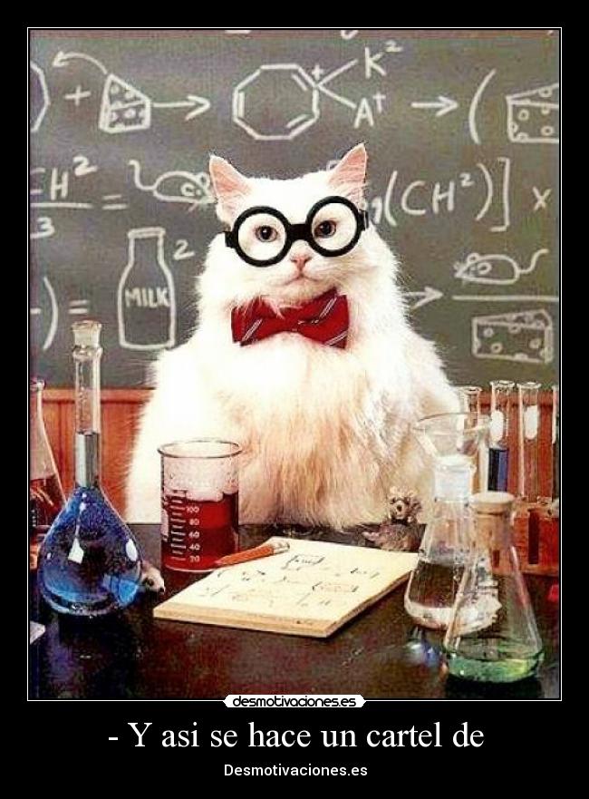 - Y asi se hace un cartel de - 