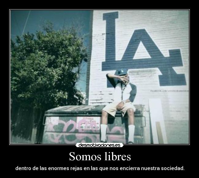 Somos libres - dentro de las enormes rejas en las que nos encierra nuestra sociedad.