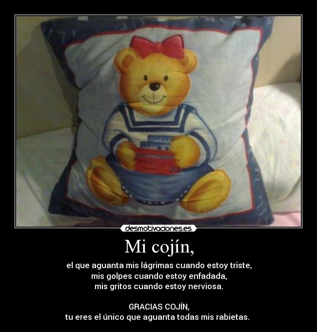 Mi cojín, -