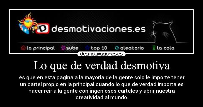 Lo que de verdad desmotiva - 