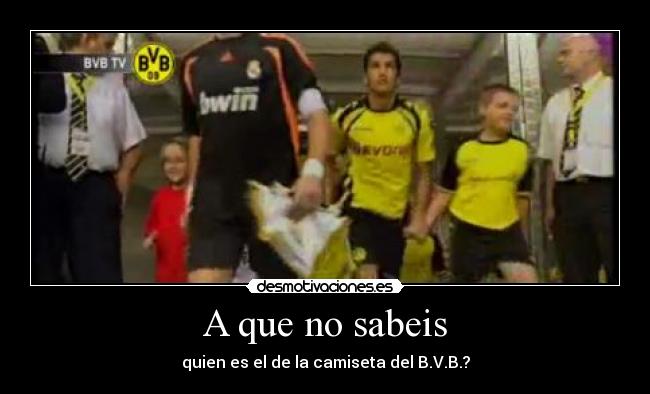 A que no sabeis - quien es el de la camiseta del B.V.B.?