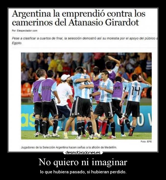 No quiero ni imaginar - 