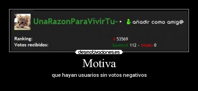 Motiva - que hayan usuarios sin votos negativos