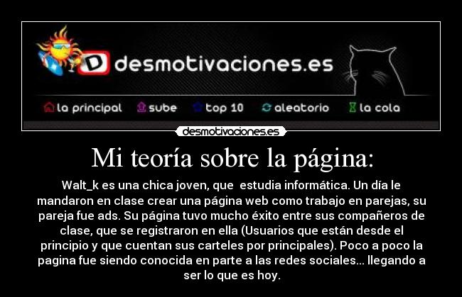 carteles gustaria saber opinion waltk sobre teoria desmotivaciones