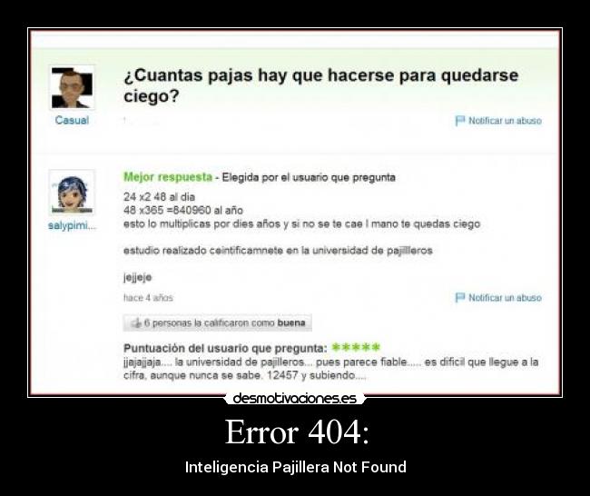 Error 404: - Inteligencia Pajillera Not Found
