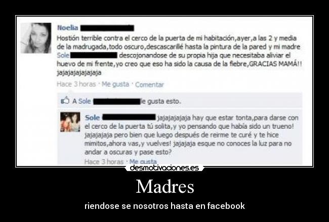 Madres - riendose se nosotros hasta en facebook