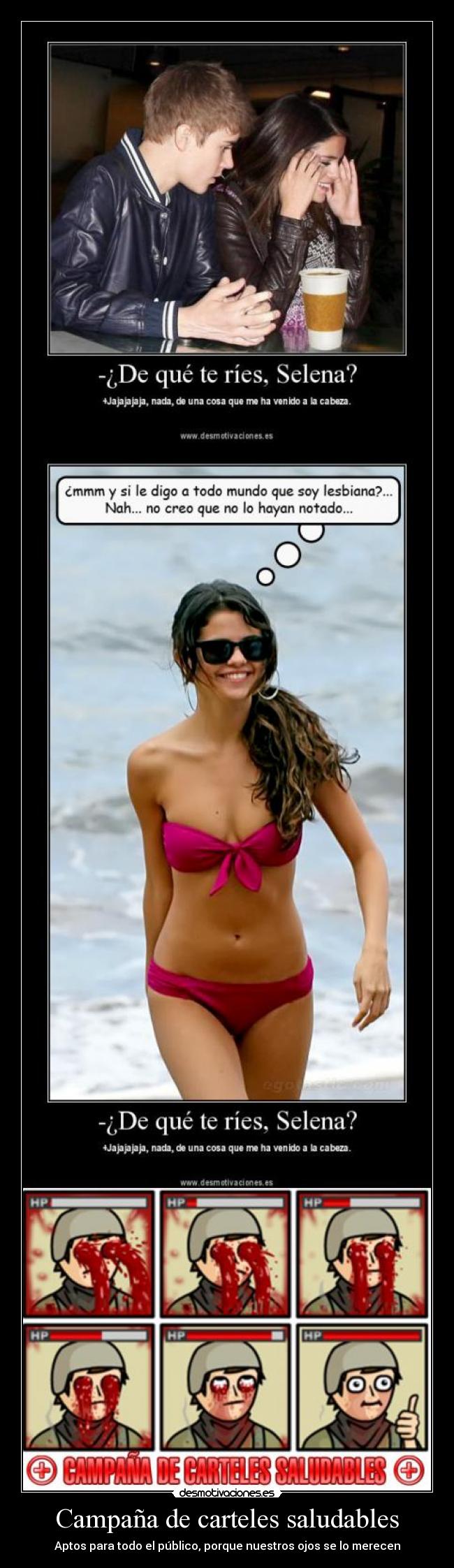 carteles carteles desmotivaciones lesbiana selena gomez justin bieber desmotivaciones