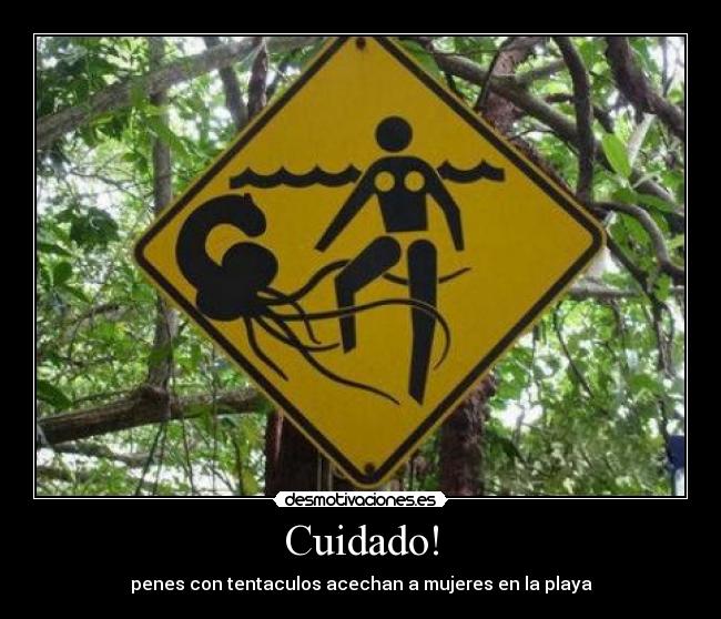 Cuidado! - penes con tentaculos acechan a mujeres en la playa