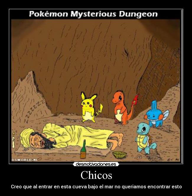 Chicos - Creo que al entrar en esta cueva bajo el mar no queriamos encontrar esto